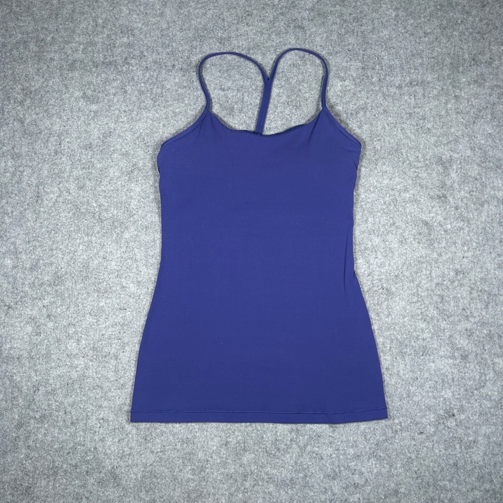 Lululemon Y‎ Power pose Tank Top Women Size 4 Purple Racerback Athletic Yoga